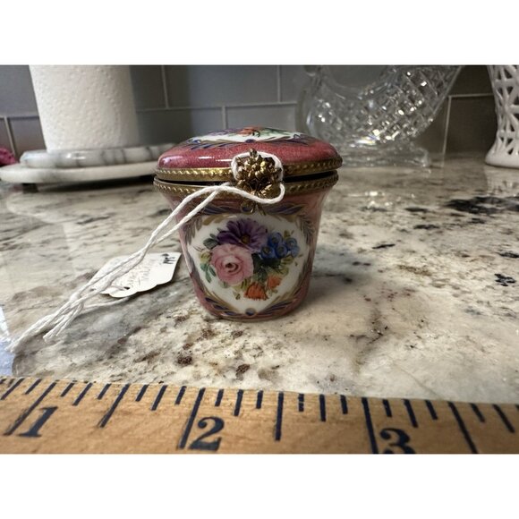 VTG Limoges Bein 1a La Mein Hand Painted Limited Edition Trinket Ring Pill Box - Picture 12 of 14